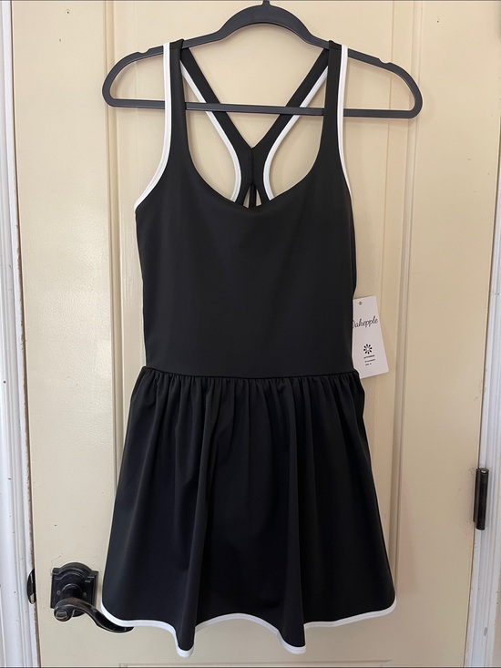 Pants - Black Swim Dress with White Trim